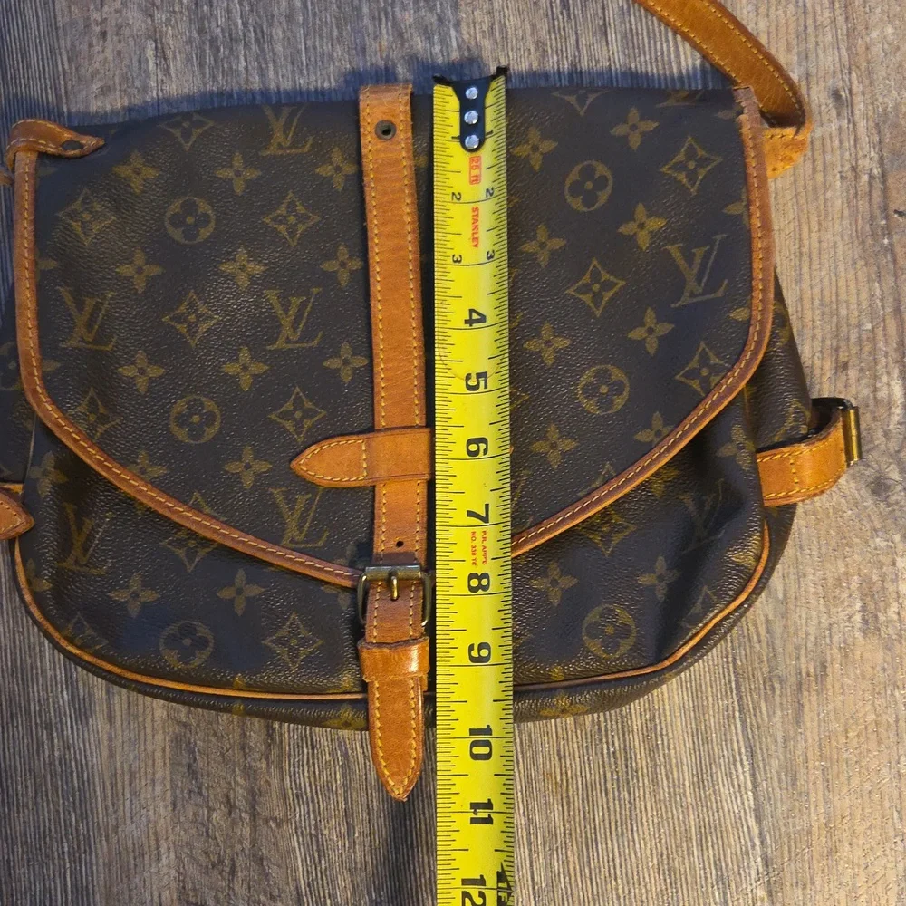 Louis Vuitton Saumur Brown Monogram Crossbody Shoulder Bag Double - Picture 5 of 17
